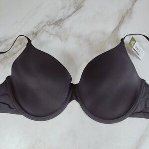 NWT No Boundaries Black Lightly Lined T-shirt Bra, Sz 36DD